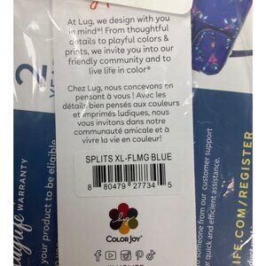 Lug Splits XL Unisex Accordion Wallet in Flamingo Blue with RFID Protection - Co